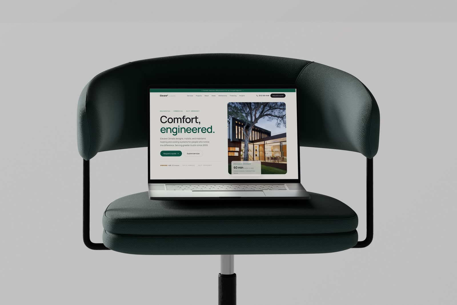 Elevare Climate — HVAC · Web design