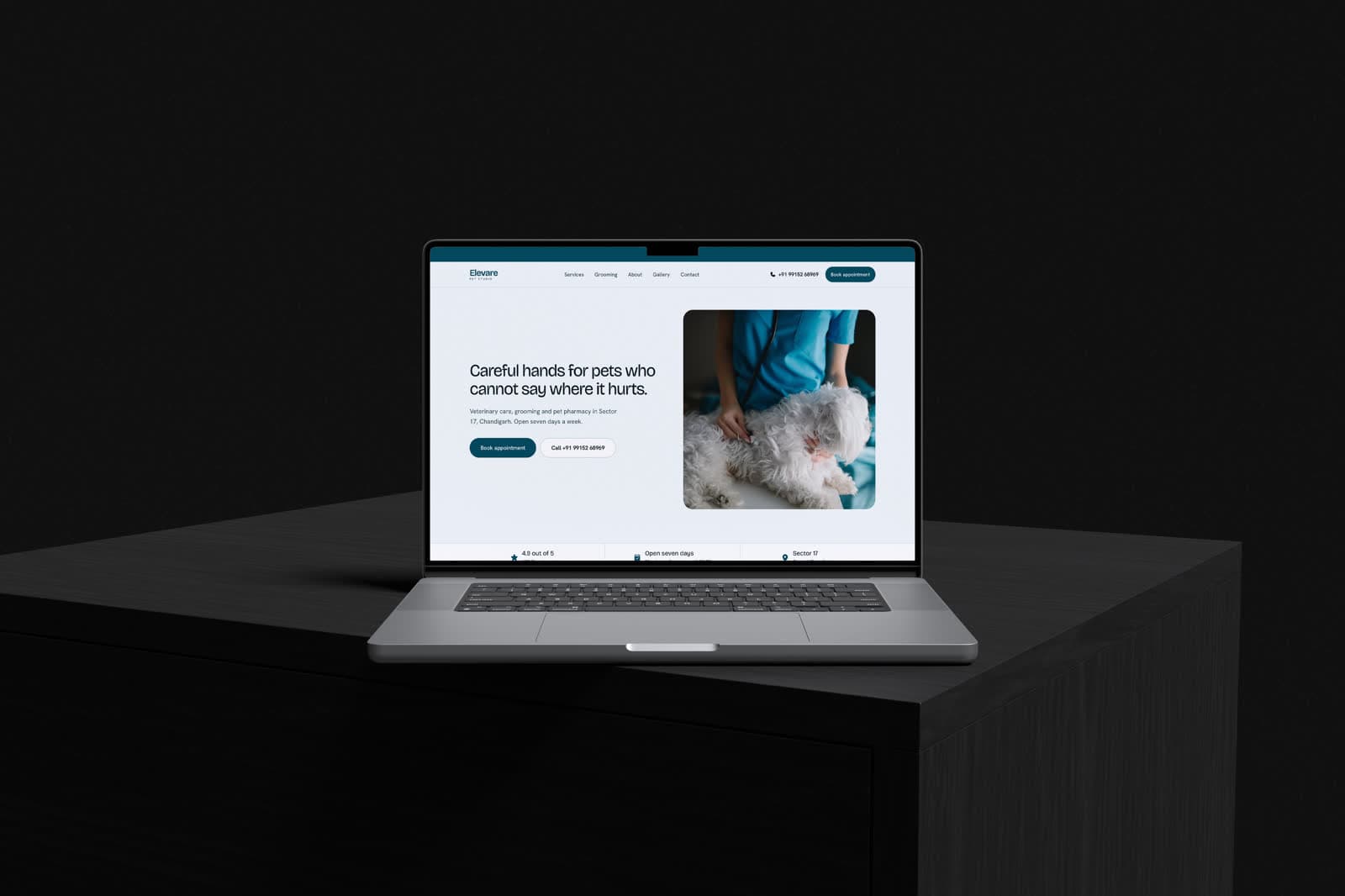 Elevare Pets — Veterinary · Web design