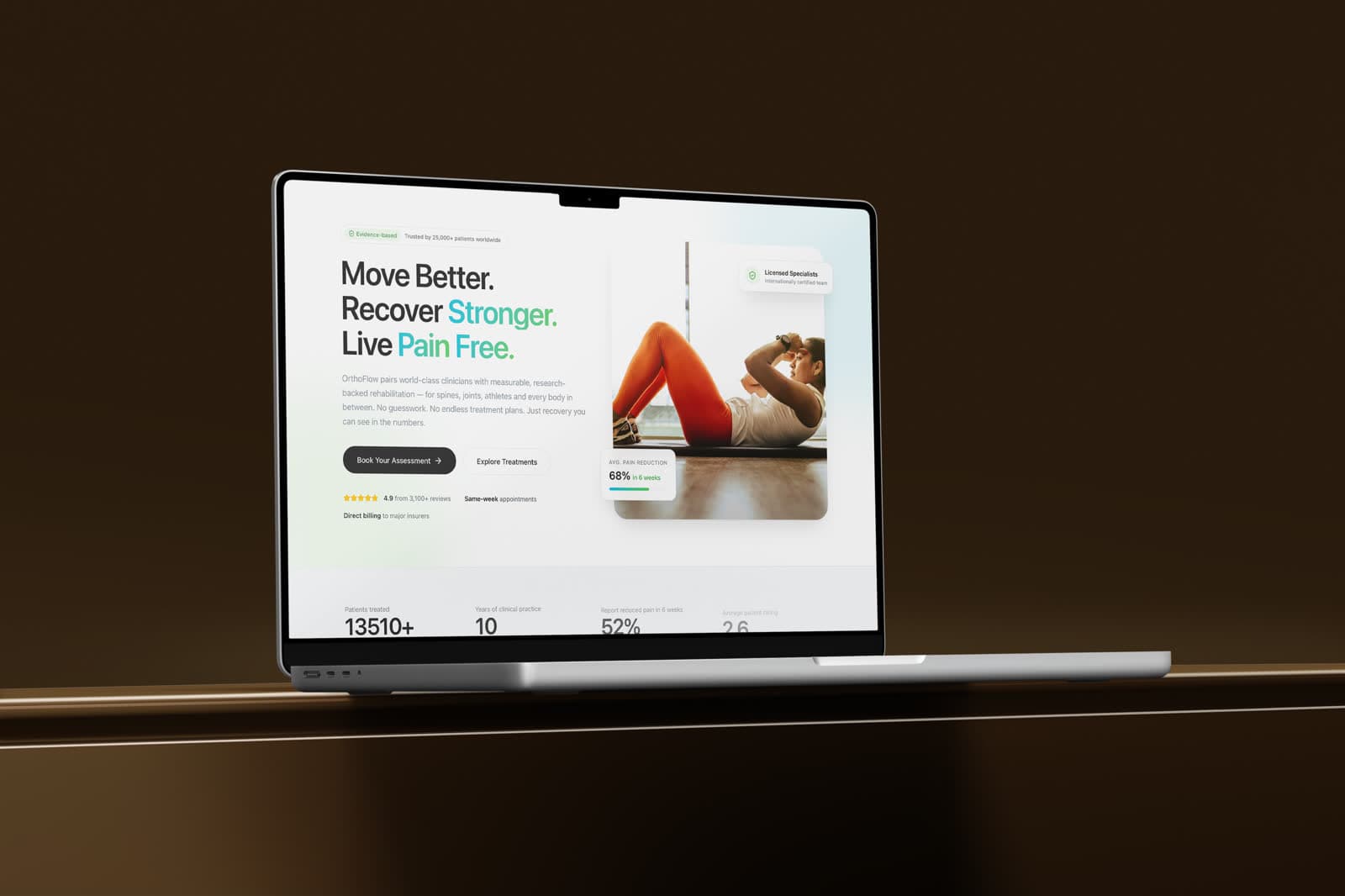 OrthoFlow — Healthcare · Web design