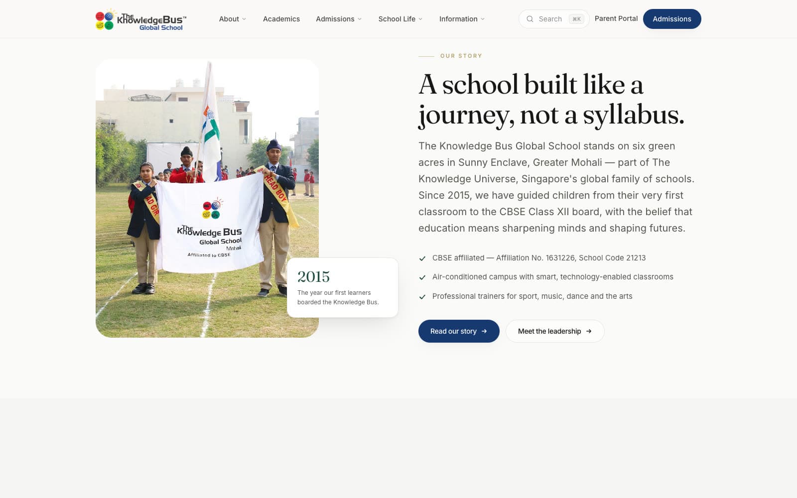 The Knowledge Bus Global School — detail